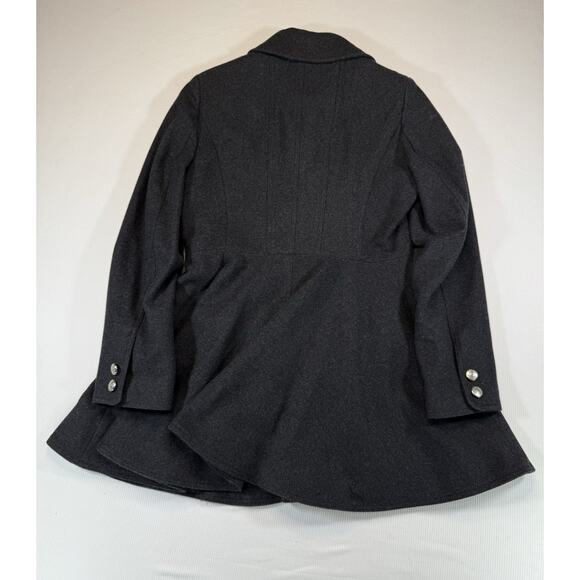 Laundry by Shelli Segal Wool Blend Fit & Flare Coat Women’s 8 Charcoal - Picture 3 of 11